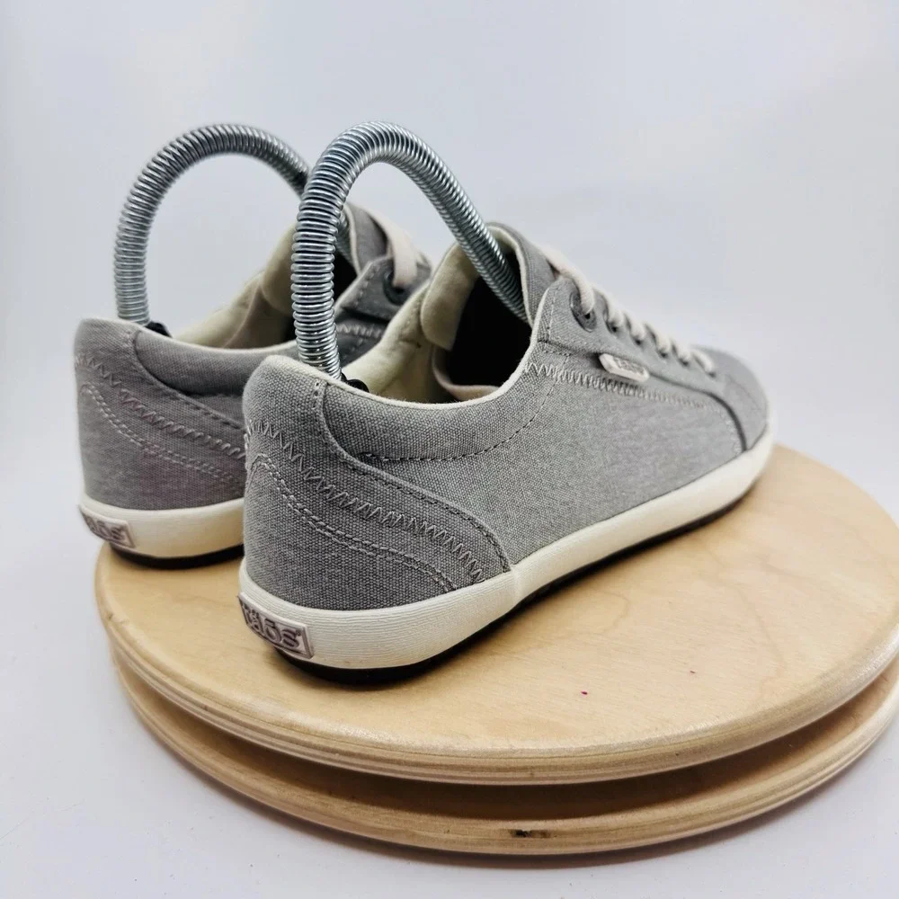 Taos Star Womens 6.5 Gray Canvas Comfort Sneakers Shoes